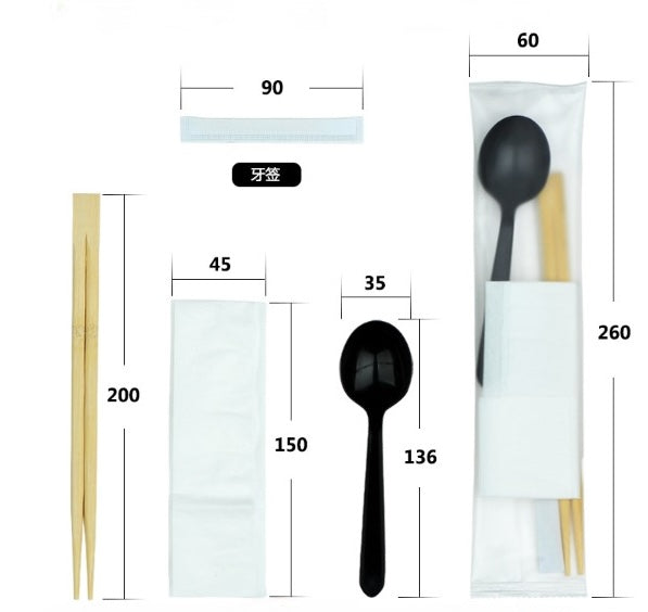 4-in-1 Plastic Spoon & Chopstick Set