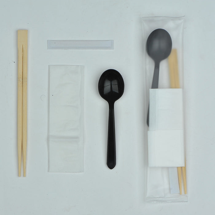 4-in-1 Plastic Spoon & Chopstick Set
