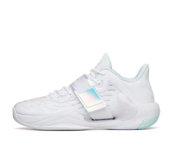 White x Pastel Green Cross Basketball Shoes