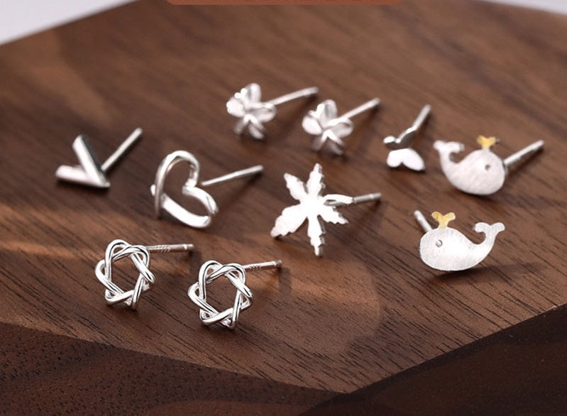 Sterling Silver Stud Earrings | Multiple Styles