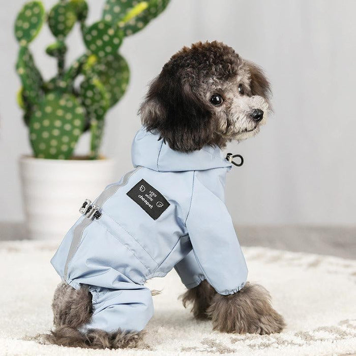 Blue Reflective Rainproof Dog Jacket | Multiple Styles