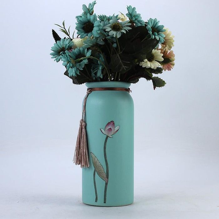 Retro Lotus Ceramic Vases | Multiple Colors/Sizes