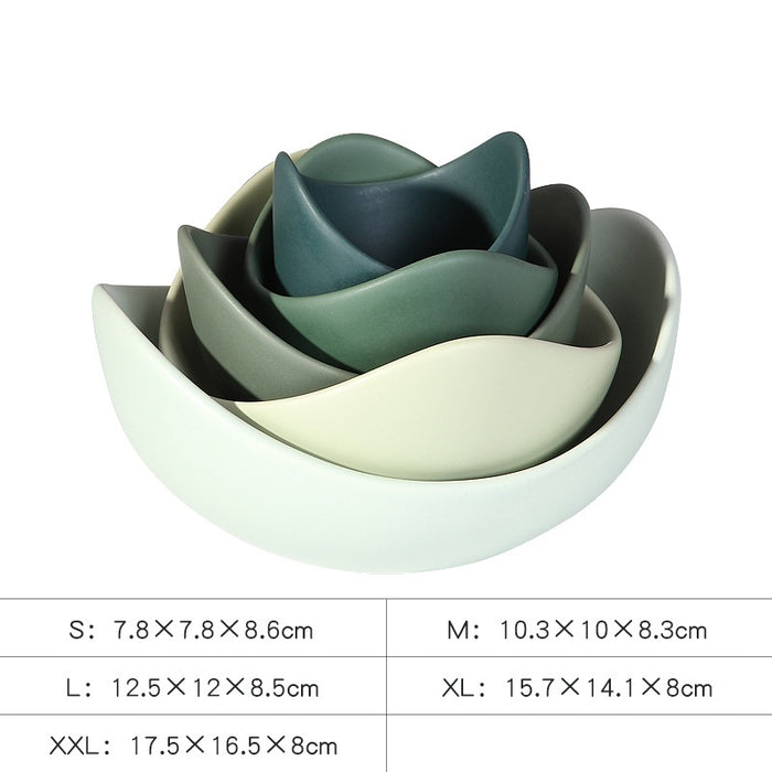 Stackable Abstract Bowls | Multiple Colors