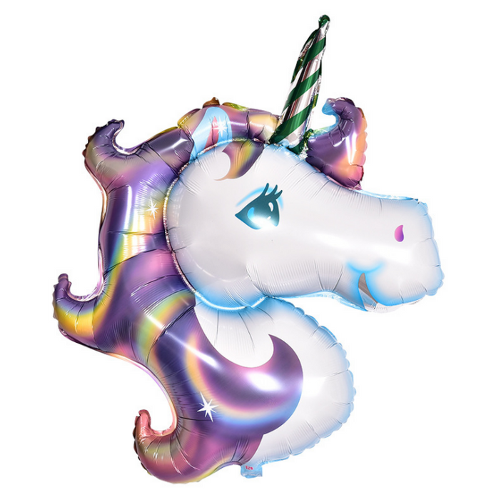 Unicorn (Head) Design Foil Balloon | Multiple Styles