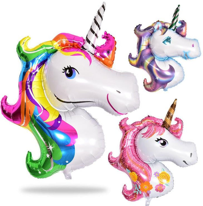 Unicorn (Head) Design Foil Balloon | Multiple Styles-sourcy-global.myshopify.com-