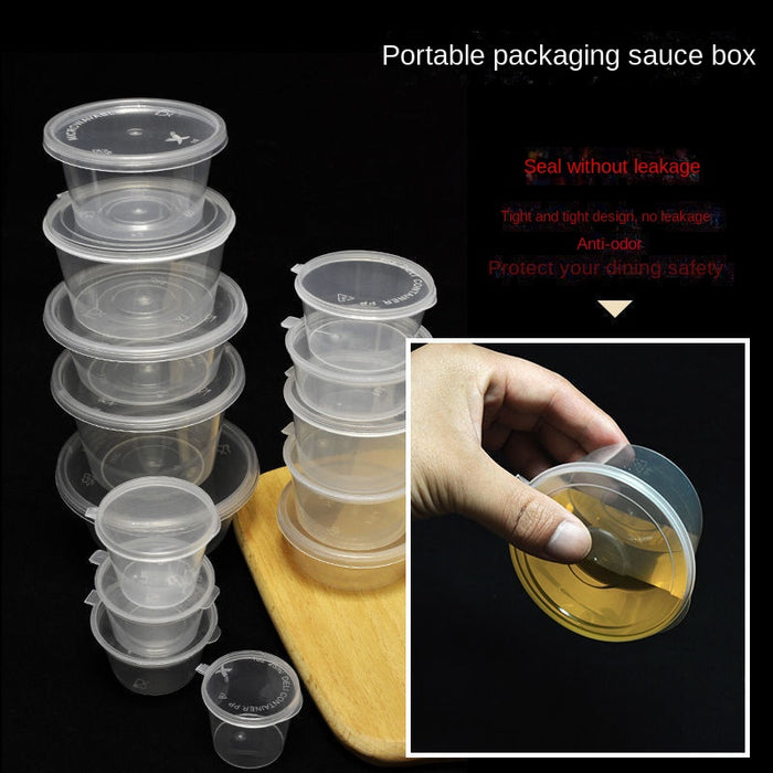 Hinged Lid Sauce Container