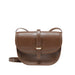 Textured Faux Leather Saddle Bag