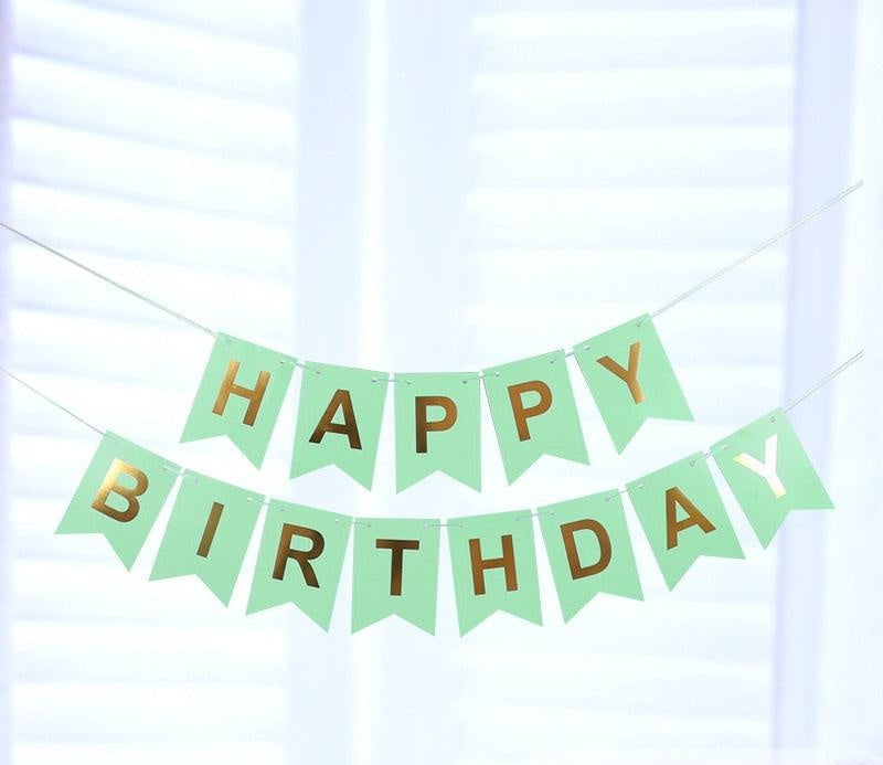 Happy Birthday & Flower Banners | Multiple Colors-sourcy-global.myshopify.com-