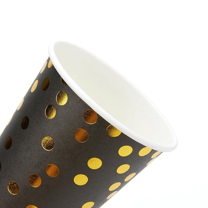 Black & Gold Paper Cups (25 pcs)-sourcy-global.myshopify.com-