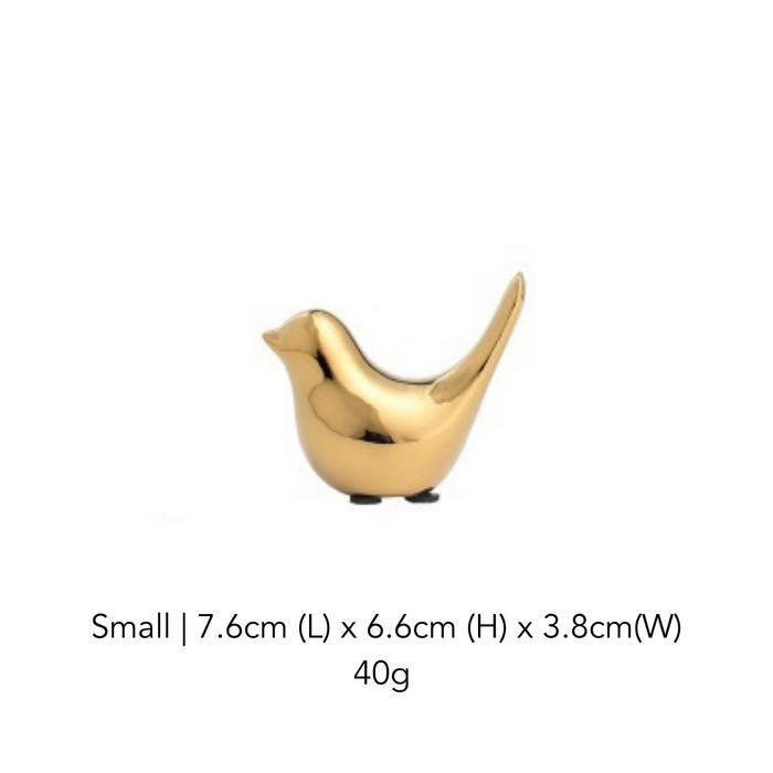 Gold Bird Ceramic Display | Multiple Sizes-sourcy-global.myshopify.com-