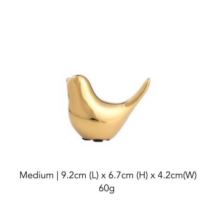Gold Bird Ceramic Display | Multiple Sizes