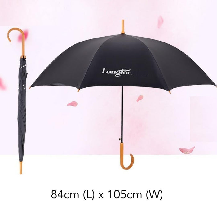 Black Umbrella (60 cm) | Customizable Logo