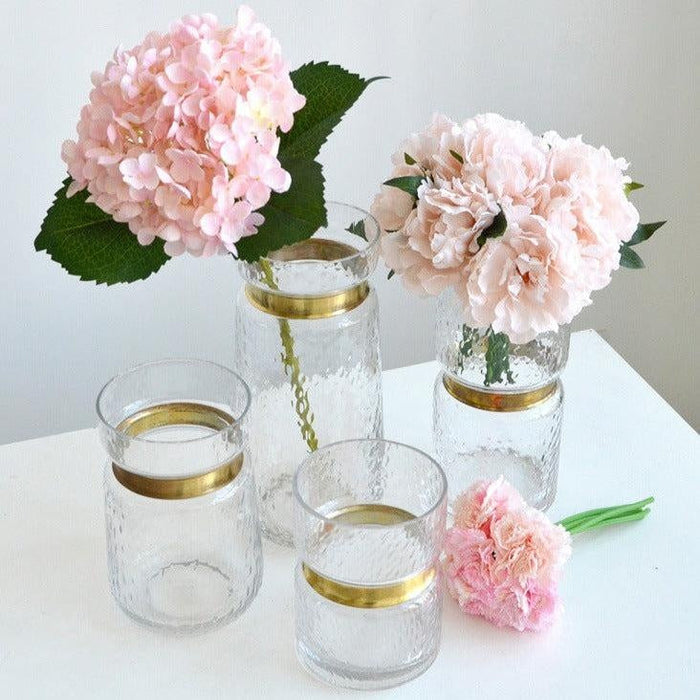 Clear Vase with Copper Ring | Multiple Styles-sourcy-global.myshopify.com-