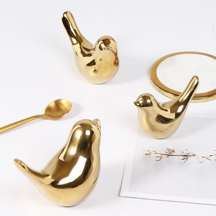 Gold Bird Ceramic Display | Multiple Sizes