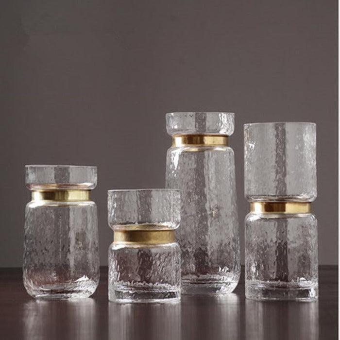 Clear Vase with Copper Ring | Multiple Styles