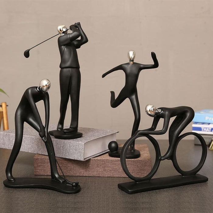 Black Decorative Sports Figurine | Multiple Styles-sourcy-global.myshopify.com-