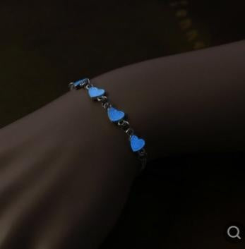 Blue bracelet--Heart
