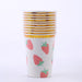 Strawberry Print Paper Cups | 10 pcs