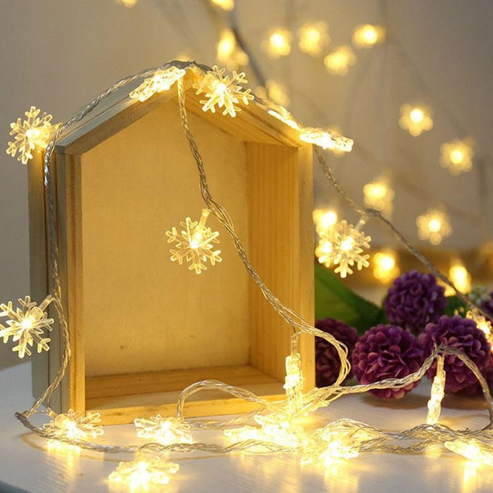 LED Snowflake String Fairy Lights | Multiple Styles/Sizes