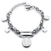 Stainless Steel Pendant Bracelet | Silver-sourcy-global.myshopify.com-