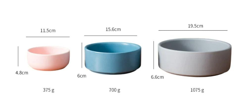 Ceramic Pet Bowl | Multiple Colors