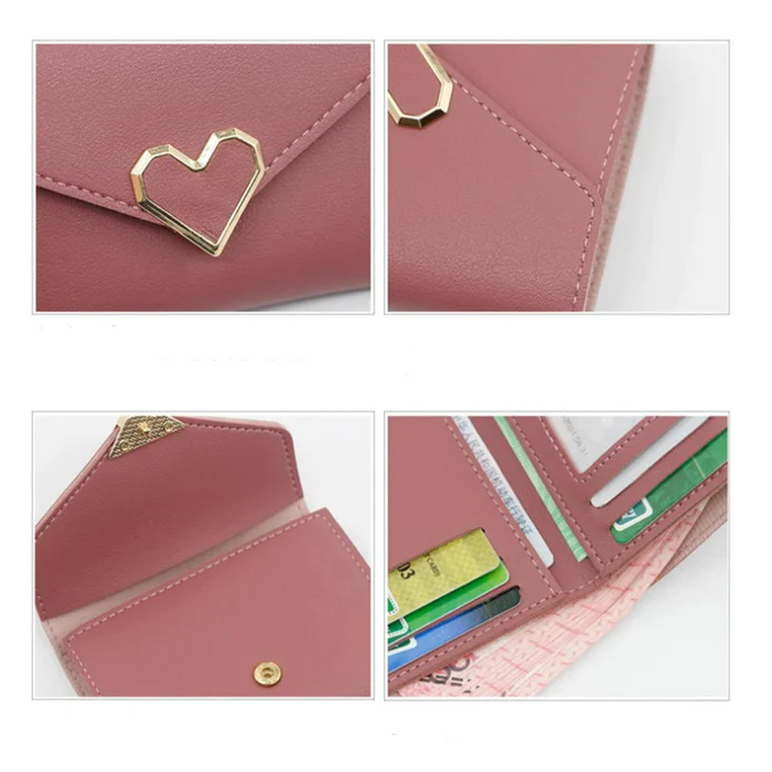 Heart Shape Buckle Wallet | Multiple Colors