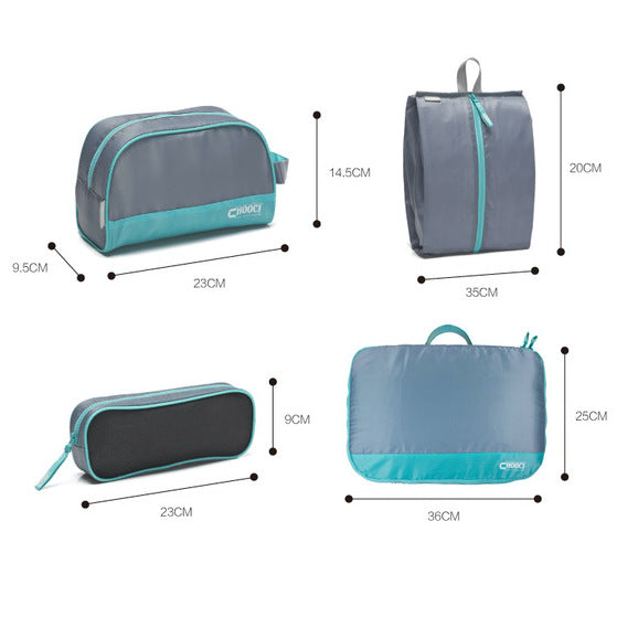 Four Piece Waterproof Travel Bag Set | Multiple Colors