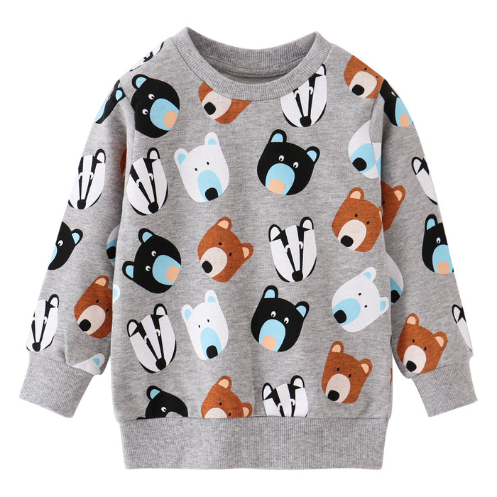 Cotton Bear Print Kids Sweater (3-8 yo) | Multiple Sizes