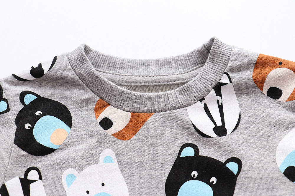 Cotton Bear Print Kids Sweater (3-8 yo) | Multiple Sizes