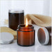 Amber Glass Candle Jar with Lid | Multiple Sizes