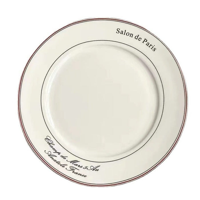 French Vintage Style Plate | White-sourcy-global.myshopify.com-