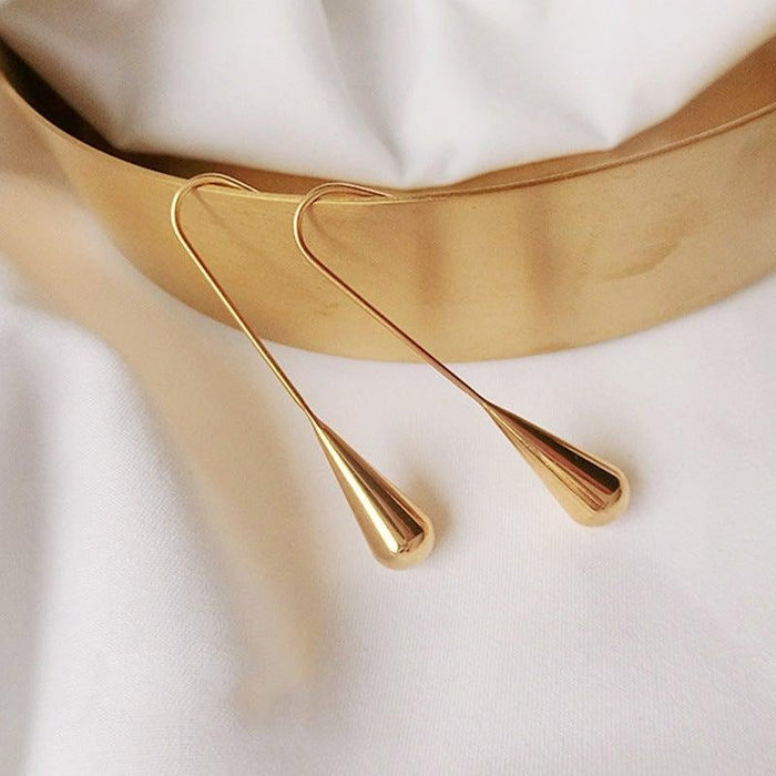 Gold Raindrop Dangling Earrings | Multiple Styles