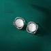 Moon Opal Stone Earrings | Silver