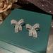 Crystal & Silver Ribbon Earrings