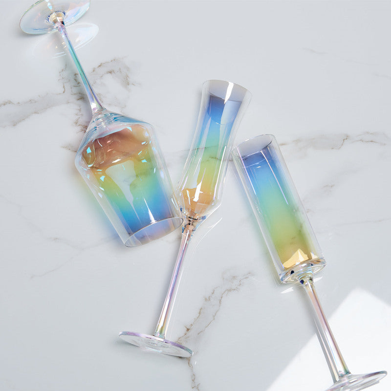 Goblet Rainbow Crystal Champagn Glasses | Multiple Sizes