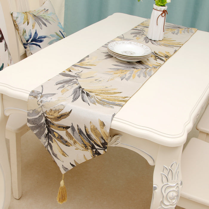 Colorful Leaves Print Cloth Table Runner | Multiple Styles