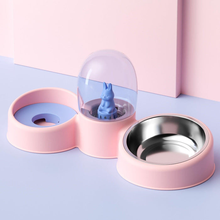 Stainless Steel Double Bowl for Pets | Multiple Colors