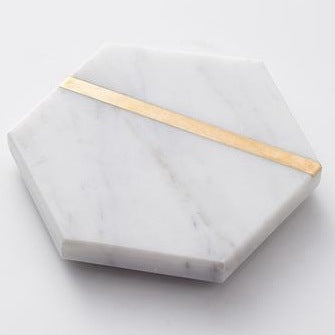 Marbled Coasters with Gold Accents | Multiple Styles