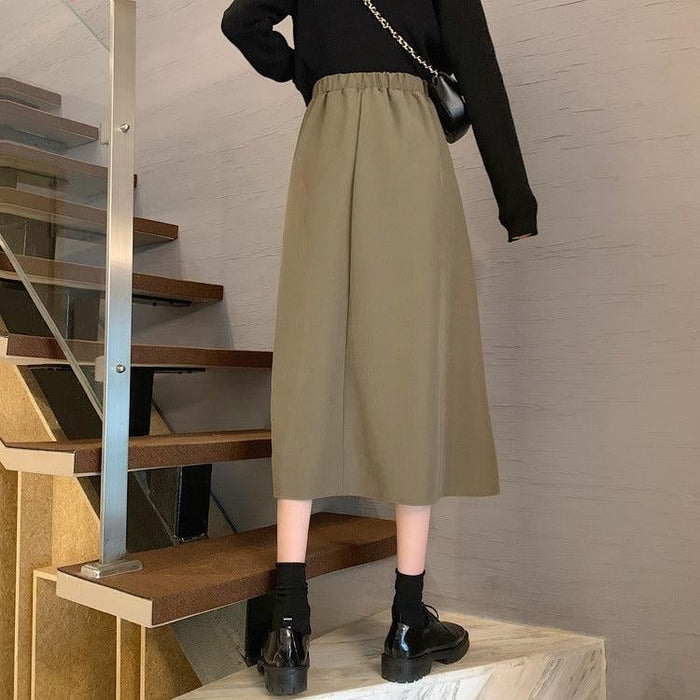 High Waisted Pleated Skirt  | Plus Size