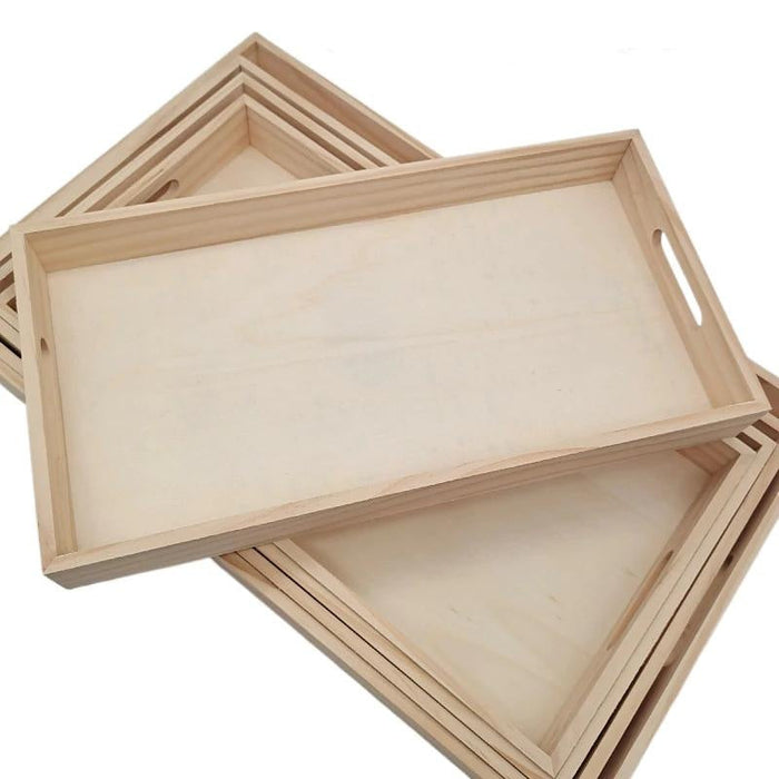 DIY Unfinished Wooden Tray | Multiple Sizes