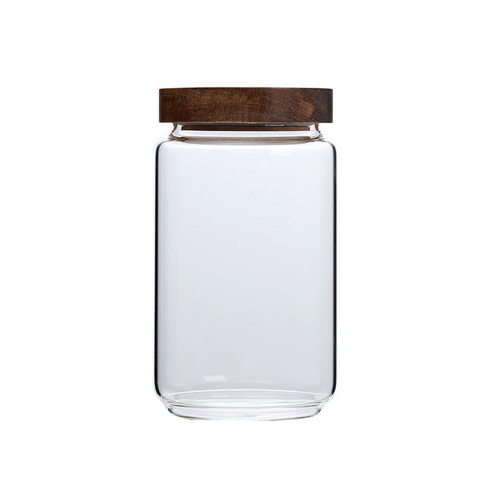 Acacia Wood Sealed Glass Container | Multiple Sizes