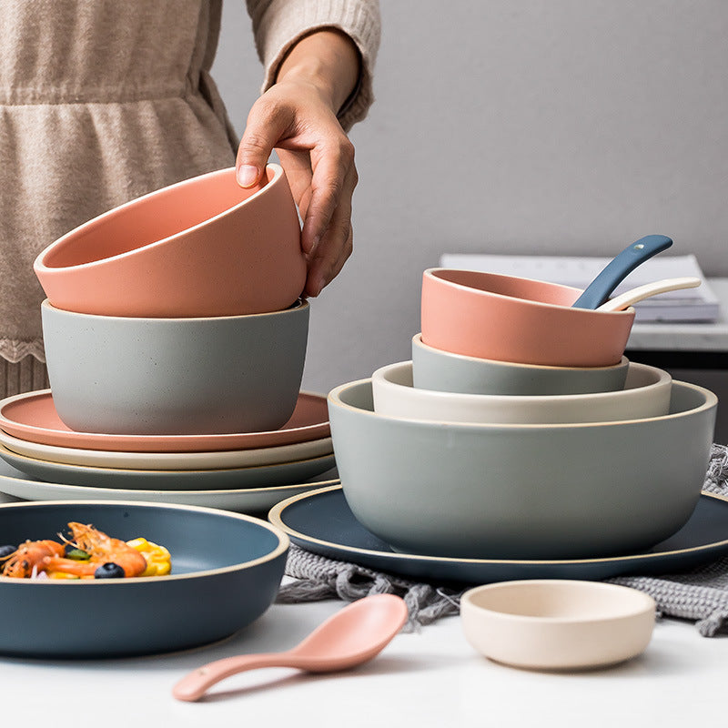 Nordic Style Matte Glaze Serving Bowl | Multiple Styles