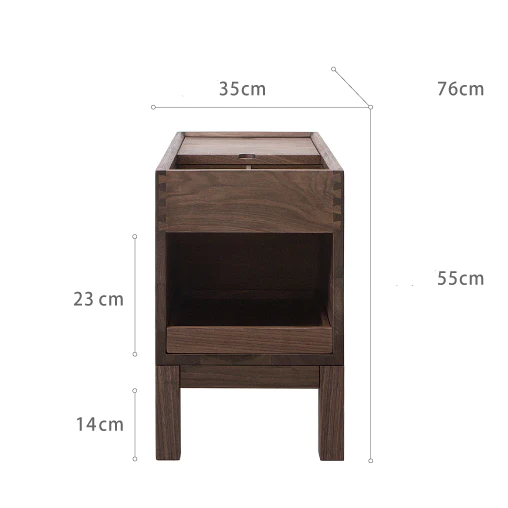Walnut Wood Tea or Champagne Storage Table | Multiple Colors