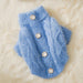 Blue Knitted Cat Sweater with Pearl Buttons | Multiple Styles