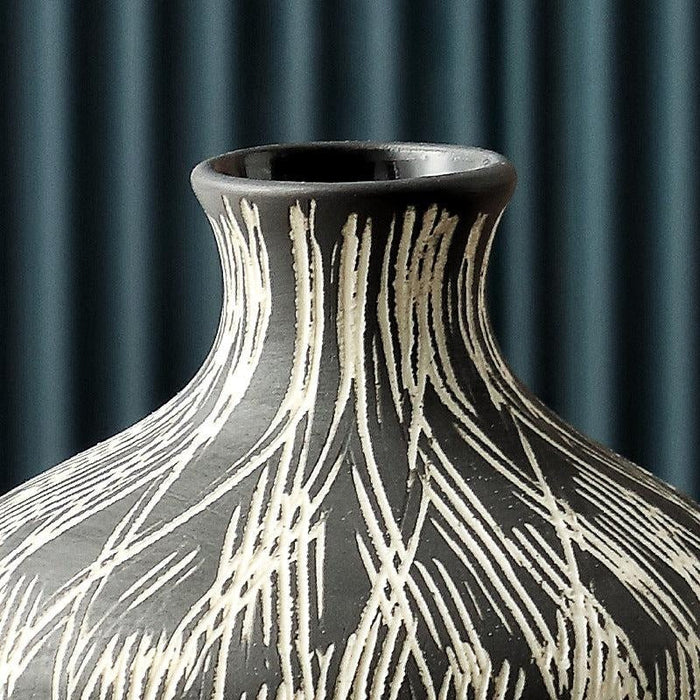 Abstract Patterned Ceramic Vase | Multiple Sizes