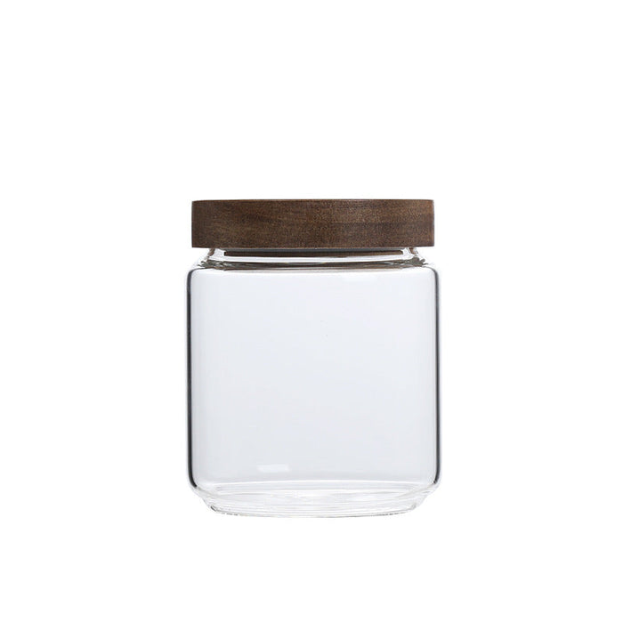 Acacia Wood Sealed Glass Container | Multiple Sizes