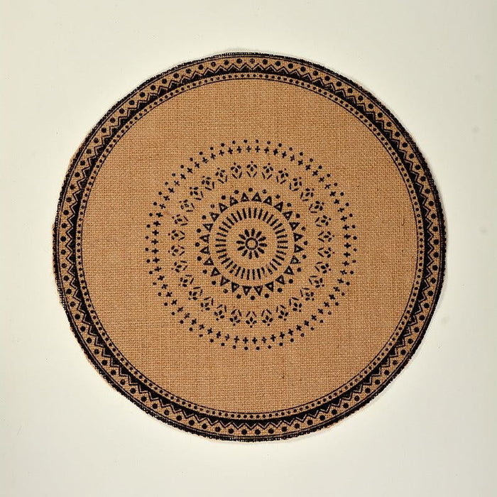 Geometric Print Woven Placemats with Tassels | Multiple Styles