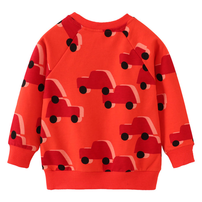 Cotton Car Print Kids Sweater (3-8 yo) | Multiple Sizes